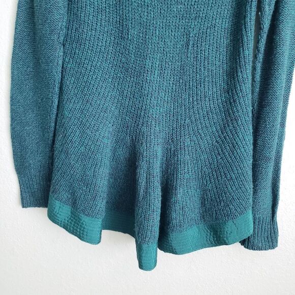 Anthropologie Far Away From Close Teal Wool Blend Cardigan - Picture 8 of 9